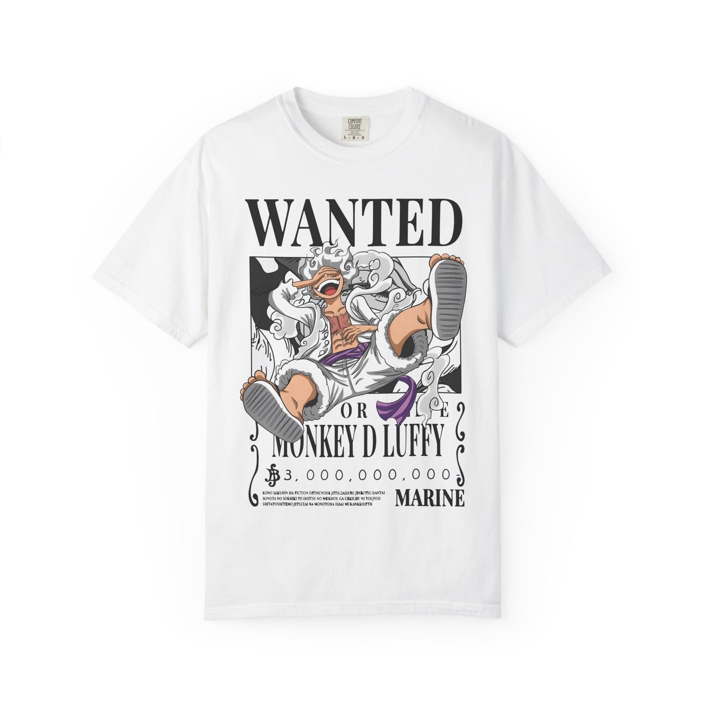 Luffy 5 Gear T-Shirt, Wanted..
